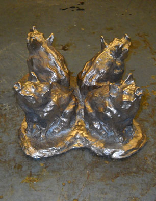 Bronze Cast Out of Shell