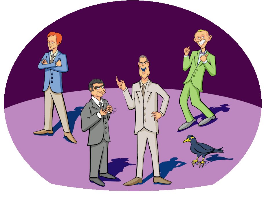 Comedy Impressionists - John Byner, David Frye, Rich Little, and Frank Gorshin