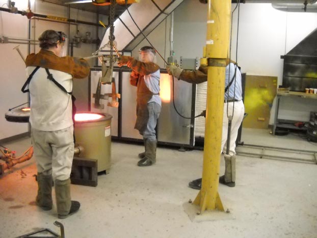 Bronze Casting - Positioning the Hoist